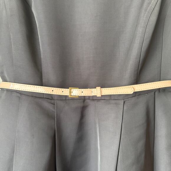 Jason Wu sz 12 Black belted A-line Dress - Picture 3 of 10